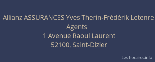 Allianz ASSURANCES Yves Therin-Frédérik Letenre Agents