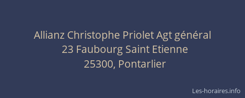 Allianz Christophe Priolet Agt général