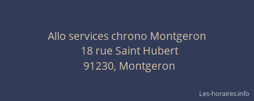 Allo services chrono Montgeron