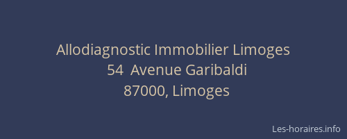 Allodiagnostic Immobilier Limoges