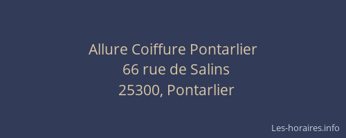 Allure Coiffure Pontarlier