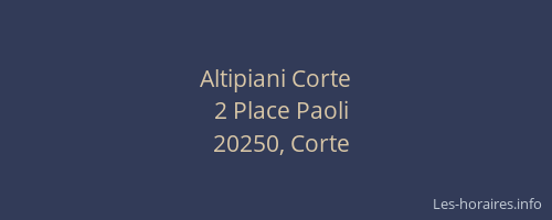 Altipiani Corte