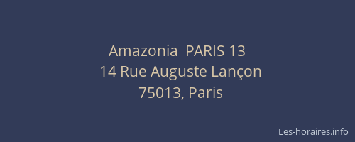 Amazonia  PARIS 13