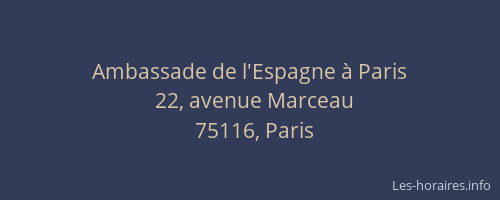 Ambassade de l'Espagne à Paris