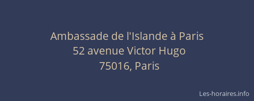 Ambassade de l'Islande à Paris