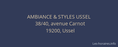 AMBIANCE & STYLES USSEL