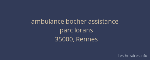 ambulance bocher assistance