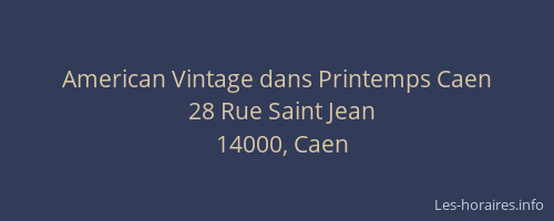 American Vintage dans Printemps Caen