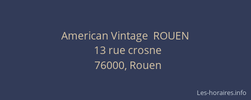 American Vintage  ROUEN