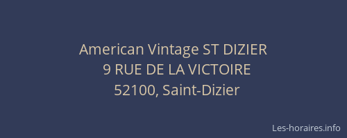 American Vintage ST DIZIER