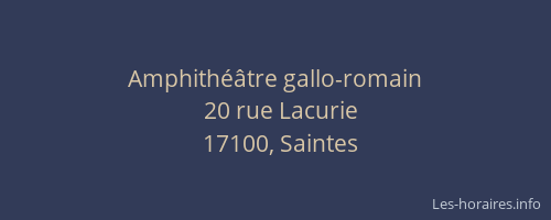 Amphithéâtre gallo-romain