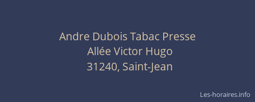 Andre Dubois Tabac Presse