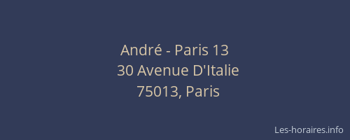 André - Paris 13