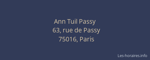 Ann Tuil Passy