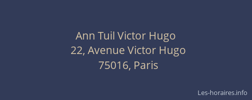 Ann Tuil Victor Hugo