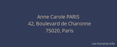 Anne Carole PARIS