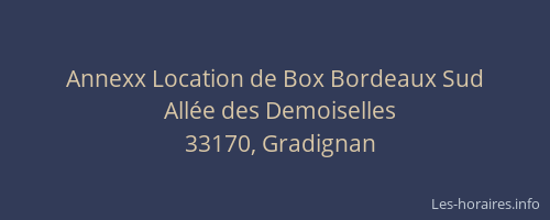 Annexx Location de Box Bordeaux Sud