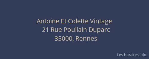 Antoine Et Colette Vintage