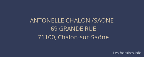 ANTONELLE CHALON /SAONE