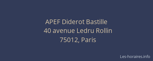 APEF Diderot Bastille