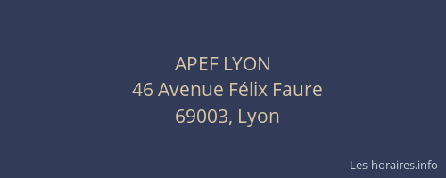 APEF LYON