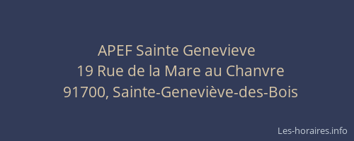 APEF Sainte Genevieve