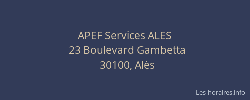 APEF Services ALES