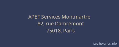 APEF Services Montmartre