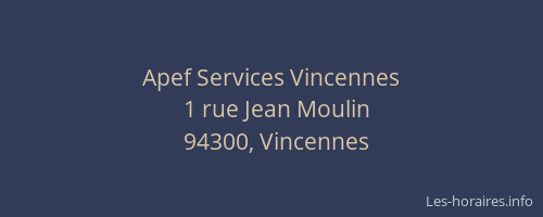 Apef Services Vincennes