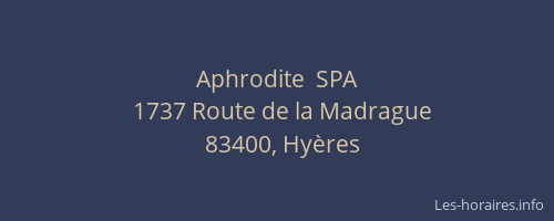 Aphrodite  SPA