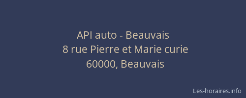 API auto - Beauvais