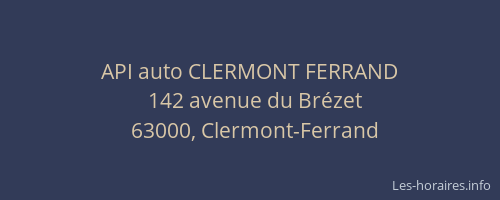 API auto CLERMONT FERRAND