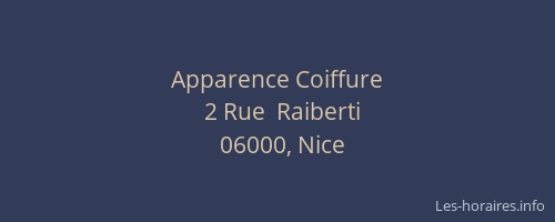 Apparence Coiffure