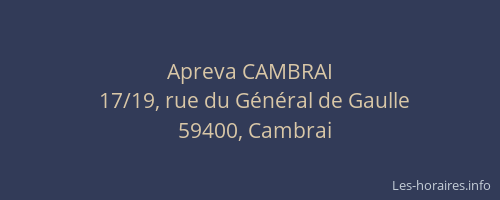 Apreva CAMBRAI