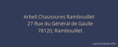 Arbell Chaussures Rambouillet