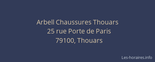 Arbell Chaussures Thouars