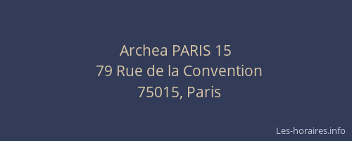 Archea PARIS 15