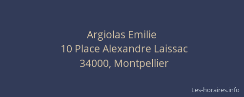 Argiolas Emilie