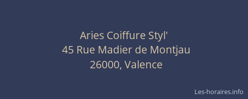 Aries Coiffure Styl'