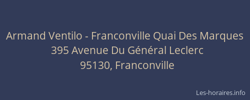 Armand Ventilo - Franconville Quai Des Marques