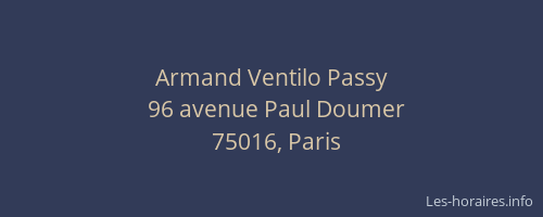 Armand Ventilo Passy