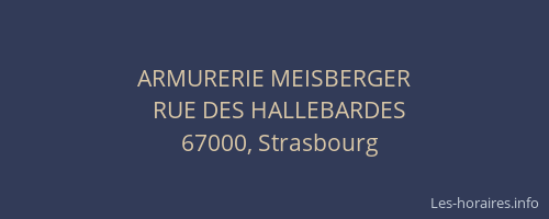 ARMURERIE MEISBERGER