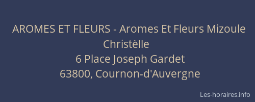 AROMES ET FLEURS - Aromes Et Fleurs Mizoule Christèlle