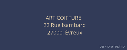 ART COIFFURE