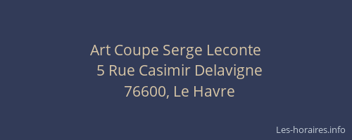 Art Coupe Serge Leconte