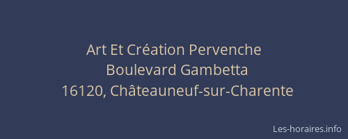 Art Et Création Pervenche