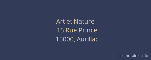 Art et Nature