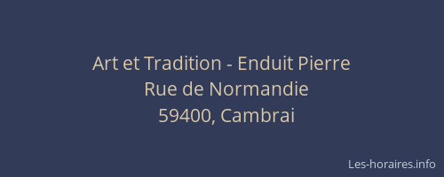 Art et Tradition - Enduit Pierre