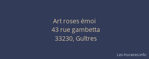 Art roses émoi
