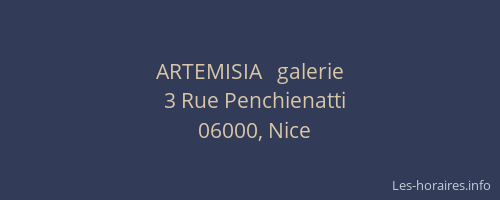 ARTEMISIA   galerie